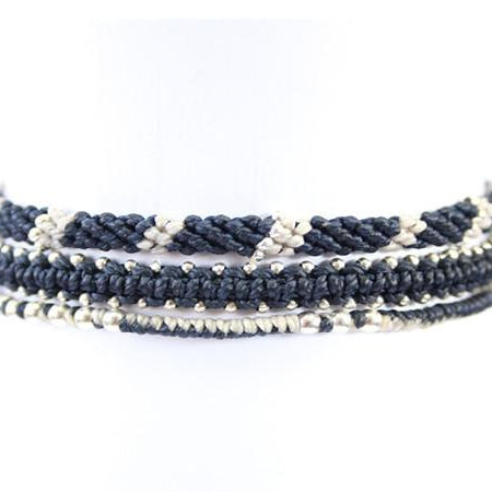 fair trade jewelry bracelets set of 3 blue