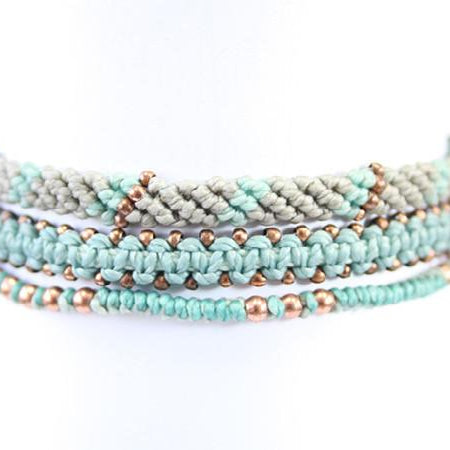 fair trade jewelry bracelets set of 3 mint