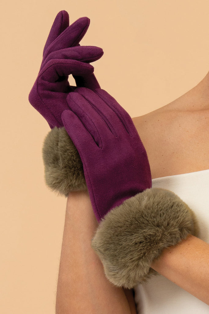 Bettina Gloves Faux Fur