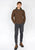 Half Zip Virgin Wool Irish Sweater for Men