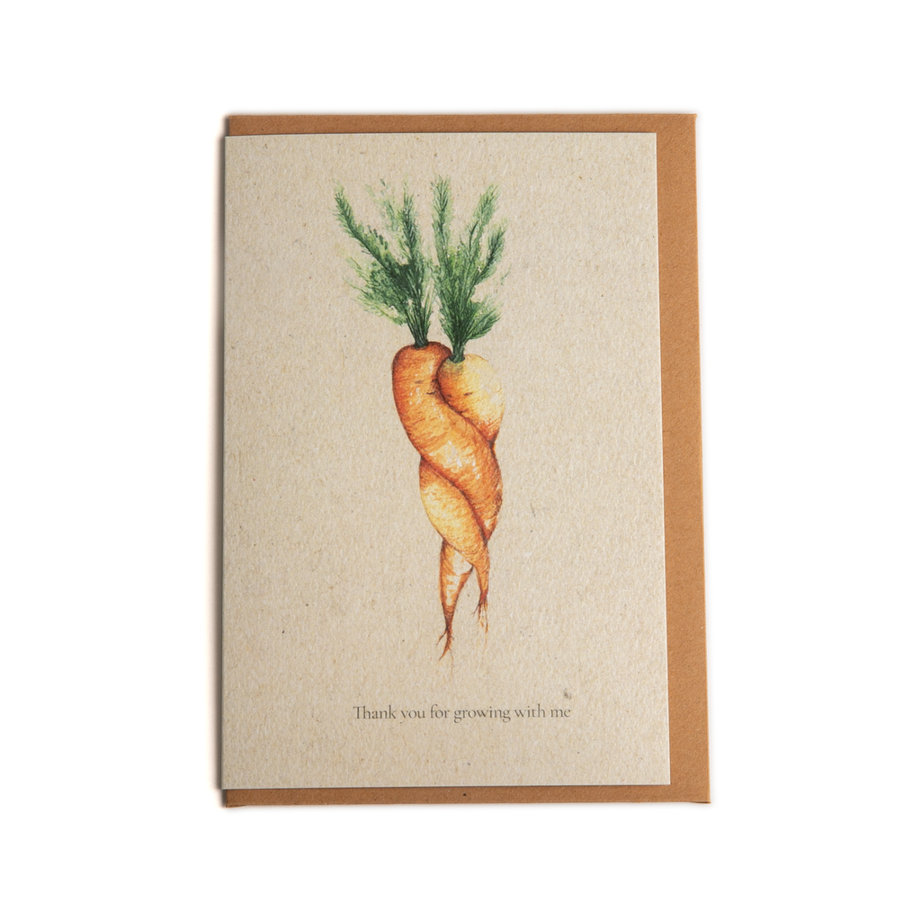 "Thank you for growing with me" - Greeting Card