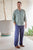 Linen-Blend Pants Mens