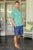 Linen-Blend Cargo Shorts Mens