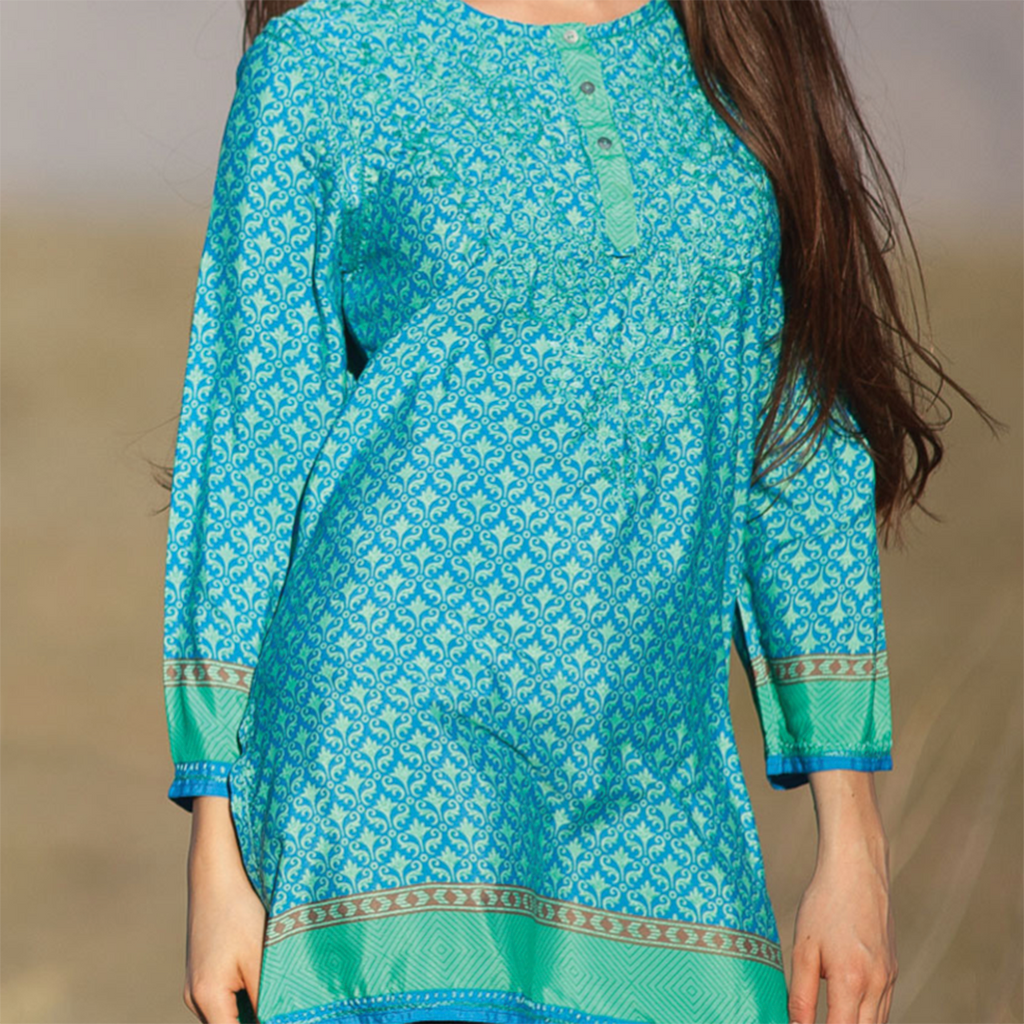 Poly-Silk Hand-Embroided Tunic