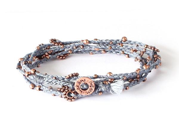 fair trade jewelry bracelets long necklaces blue gray copper