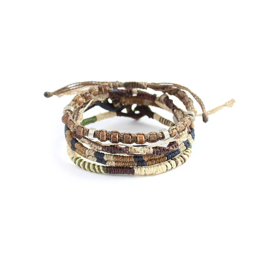 Bracelet Terre - Lot de 4 brins (Vente en gros)