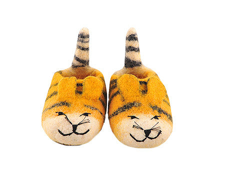 Children's felt tiger slippers – Naitika